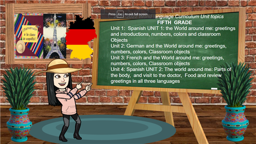 Worl Languages Curriculum  Fifth Grade 